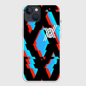 Чехол для iPhone 13 с принтом two XX blue в Новосибирске,  |  | 02 | anime | darling in the franxx | hiro | manga | zero two | аниме | ахегао | любимый во франксе | манга | милый во франксе | ноль два | хиро