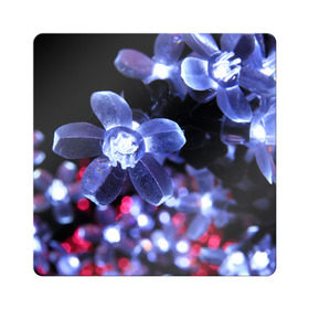 Магнит виниловый Квадрат с принтом Светящиеся цветы в Новосибирске, полимерный материал с магнитным слоем | размер 9*9 см, закругленные углы | lights | огни | светящиеся | светящийся | светящимся | светящихся | стекло | стеклянные | хрусталь | хрустальные | цвет | цветки | цветок | цветочки | цветы
