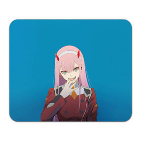 Коврик для мышки прямоугольный с принтом Darling In The Franxx в Новосибирске, натуральный каучук | размер 230 х 185 мм; запечатка лицевой стороны | 02 | anime | darling in the franxx | hiro | manga | zero two | аниме | ахегао | любимый во франксе | манга | милый во франксе | ноль два | хиро