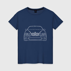 Женская футболка хлопок с принтом BMW в Новосибирске, 100% хлопок | прямой крой, круглый вырез горловины, длина до линии бедер, слегка спущенное плечо | auto | bmw | mercedes | авто | автомобиль | бимер | бмв | бумер | бэмер | дрифт | машина | машины | мерс | мерседес | тачка | тачки