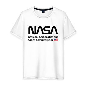 Мужская футболка хлопок с принтом NASA в Новосибирске, 100% хлопок | прямой крой, круглый вырез горловины, длина до линии бедер, слегка спущенное плечо. | alien | area 51 | nasa | space x | ufo | америка | американский | астронавт | звезды | земля | зона 51 | инопланетянин | космонавт | космос | луна | марс | наса | нло | планета | пришельцы | ракета | роскосмос | созвездие