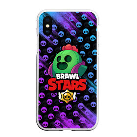 Чехол для iPhone XS Max матовый с принтом Brawl Stars в Новосибирске, Силикон | Область печати: задняя сторона чехла, без боковых панелей | brawl | brawl stars | crow | leon | stars | бравл | бравл старс | браво старс | игра | компьютерная | кров | леон | онлайн | старс