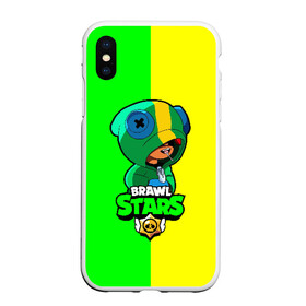 Чехол для iPhone XS Max матовый с принтом Brawl Stars LEON в Новосибирске, Силикон | Область печати: задняя сторона чехла, без боковых панелей | brawl | brawl stars | crow | leon | stars | бравл | бравл старс | браво старс | игра | компьютерная | кров | леон | онлайн | старс