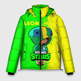 Мужская зимняя куртка 3D с принтом Brawl Stars LEON в Новосибирске, верх — 100% полиэстер; подкладка — 100% полиэстер; утеплитель — 100% полиэстер | длина ниже бедра, свободный силуэт Оверсайз. Есть воротник-стойка, отстегивающийся капюшон и ветрозащитная планка. 

Боковые карманы с листочкой на кнопках и внутренний карман на молнии. | brawl | brawl stars | crow | leon | stars | бравл | бравл старс | браво старс | игра | компьютерная | кров | леон | онлайн | старс
