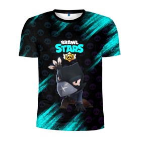 Мужская футболка 3D спортивная с принтом Brawl Stars CROW в Новосибирске, 100% полиэстер с улучшенными характеристиками | приталенный силуэт, круглая горловина, широкие плечи, сужается к линии бедра | brawl | brawl stars | crow | leon | stars | бравл | бравл старс | браво старс | игра | компьютерная | кров | леон | онлайн | старс