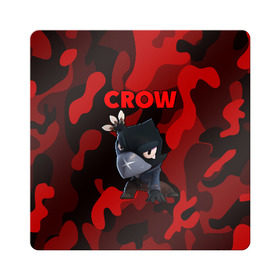 Магнит виниловый Квадрат с принтом Brawl Stars CROW в Новосибирске, полимерный материал с магнитным слоем | размер 9*9 см, закругленные углы | Тематика изображения на принте: brawl | brawl stars | crow | leon | stars | бравл | бравл старс | браво старс | игра | компьютерная | кров | леон | онлайн | старс