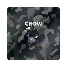 Магнит виниловый Квадрат с принтом Brawl Stars CROW в Новосибирске, полимерный материал с магнитным слоем | размер 9*9 см, закругленные углы | Тематика изображения на принте: brawl | brawl stars | crow | leon | stars | бравл | бравл старс | браво старс | игра | компьютерная | кров | леон | онлайн | старс