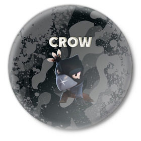 Значок с принтом Brawl Stars CROW в Новосибирске,  металл | круглая форма, металлическая застежка в виде булавки | Тематика изображения на принте: brawl | brawl stars | crow | leon | stars | бравл | бравл старс | браво старс | игра | компьютерная | кров | леон | онлайн | старс