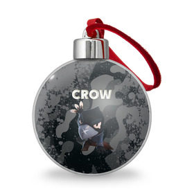 Ёлочный шар с принтом Brawl Stars CROW в Новосибирске, Пластик | Диаметр: 77 мм | Тематика изображения на принте: brawl | brawl stars | crow | leon | stars | бравл | бравл старс | браво старс | игра | компьютерная | кров | леон | онлайн | старс