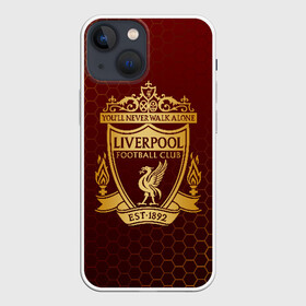 Чехол для iPhone 13 mini с принтом LIVERPOOL в Новосибирске,  |  | lfc | liverpool | sport | ynwa | ливерпуль | лфк | спорт