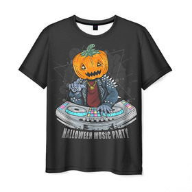Мужская футболка 3D с принтом Halloween party в Новосибирске, 100% полиэфир | прямой крой, круглый вырез горловины, длина до линии бедер | diy | ghost | halloween | horror | makeup | scary | skull clown | trick or treat | вампир | ведьма | кошка | луна | магия | ночь | тыква | хэллоуин