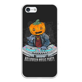 Чехол для iPhone 5/5S матовый с принтом Halloween party в Новосибирске, Силикон | Область печати: задняя сторона чехла, без боковых панелей | diy | ghost | halloween | horror | makeup | scary | skull clown | trick or treat | вампир | ведьма | кошка | луна | магия | ночь | тыква | хэллоуин