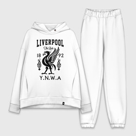 Женский костюм хлопок Oversize с принтом LIVERPOOL в Новосибирске,  |  | lfc | liverpool | sport | ynwa | ливерпуль | лфк | спорт