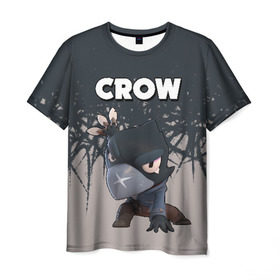Мужская футболка 3D с принтом Brawl Stars Crow в Новосибирске, 100% полиэфир | прямой крой, круглый вырез горловины, длина до линии бедер | brawl stars | brawl stars crow | взлом brawl stars | леон brawl stars | сервера brawl stars | скачать brawl stars | скачать бесплатно brawl stars