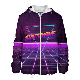 Мужская куртка 3D с принтом SYNTHWAVE / RETROWAVE в Новосибирске, ткань верха — 100% полиэстер, подклад — флис | прямой крой, подол и капюшон оформлены резинкой с фиксаторами, два кармана без застежек по бокам, один большой потайной карман на груди. Карман на груди застегивается на липучку | hotline miami | neon | outrun | outrun electro | retrowave | synth | synthwave | неон | хотлайн майами