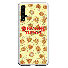 Чехол для Honor 20 с принтом Stranger Thing Pancakes в Новосибирске, Силикон | Область печати: задняя сторона чехла, без боковых панелей | Тематика изображения на принте: beyond | eleven | hopper | jane | mike | stranger | things | wheeler | дастин | дела | джейн | загадочные | майк | одиннадцать | очень | события | странные | уилер | хендерсон | хоппер