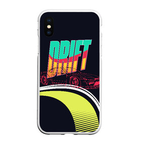 Чехол для iPhone XS Max матовый с принтом Drift Style в Новосибирске, Силикон | Область печати: задняя сторона чехла, без боковых панелей | bosozoku | bosozoku style | drag | drift | japan style | jdm | босудзоку | босузоку | дрифт