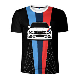 Мужская футболка 3D спортивная с принтом BMW в Новосибирске, 100% полиэстер с улучшенными характеристиками | приталенный силуэт, круглая горловина, широкие плечи, сужается к линии бедра | auto | bmw | bmw motorsport | im | x5 | x6 | беха | бмв | бэха