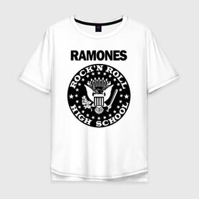 Мужская футболка хлопок Oversize с принтом Ramones в Новосибирске, 100% хлопок | свободный крой, круглый ворот, “спинка” длиннее передней части | Тематика изображения на принте: ramone | ramones | группа | джонни | джоуи | ди ди томми | марки | панк | поп | раманес | раманэс | рамон | рамонес | рамонэс | рамоун | рамоунз | рамоунс | рок | хард | хардрок