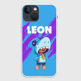 Чехол для iPhone 13 mini с принтом BRAWL STARS LEON SHARK в Новосибирске,  |  | android | brawl stars | colt | crow | games | leon | penny | poco. | shelly | spike | wanted | брав | бравл старс | звезды | игры | мобильные игры | старс