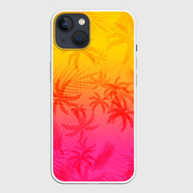 Чехол для iPhone 13 с принтом РЕТРО ПАЛЬМЫ в Новосибирске,  |  | hotline miami | neon | new retro wave | outrun | outrun electro | paints | palmen | rainbow | retro | retrowave | summer | synth | synthwave | tropical | брызги | брызги красок | звёзды | космос | краски | лето | неон | пальмы | радуга | 