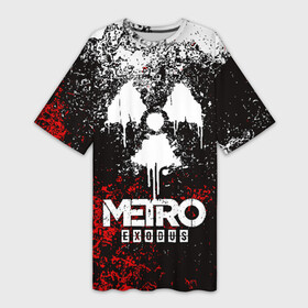 Платье-футболка 3D с принтом METRO EXODUS в Новосибирске,  |  | exodus | horror | metro 2033 | metro exodus | sparta | survival | артём | игры | исход | метро | метро 2035 | спарта | спартанцы