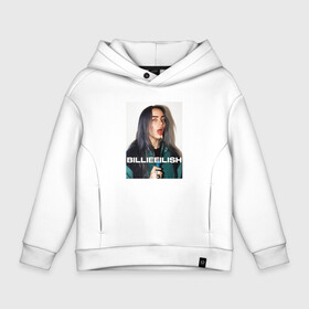 Детское худи Oversize хлопок с принтом BILLIE EILISH в Новосибирске, френч-терри — 70% хлопок, 30% полиэстер. Мягкий теплый начес внутри —100% хлопок | боковые карманы, эластичные манжеты и нижняя кромка, капюшон на магнитной кнопке | bilie | billi | billie | eilish | eillish | elish | ellish | айлиш | алиш | били | билли | эйлиш | элиш