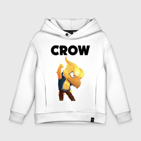 Детское худи Oversize хлопок с принтом BRAWL STARS CROW PHOENIX в Новосибирске, френч-терри — 70% хлопок, 30% полиэстер. Мягкий теплый начес внутри —100% хлопок | боковые карманы, эластичные манжеты и нижняя кромка, капюшон на магнитной кнопке | android | brawl stars | colt | crow | games | leon | penny | poco. | shelly | spike | wanted | брав | бравл старс | звезды | игры | мобильные игры | старс