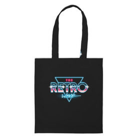 Шоппер 3D с принтом The Retro Wave в Новосибирске, 100% полиэстер | Плотность: 200 г/м2; Размер: 34×35 см; Высота лямок: 30 см | 80 | cyber | game | hotline | hotlinemiami | maiami | music | outrun | retro | retrowave | synth | synthwave | игра | кибер | ретро