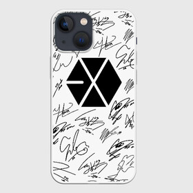 Чехол для iPhone 13 mini с принтом EXO BAND  АВТОГРАФЫ в Новосибирске,  |  | d.o. | exo | exo band | exo k | exo m | пэкхён | чен | эхо