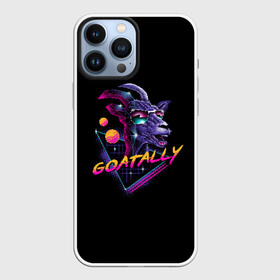 Чехол для iPhone 13 Pro Max с принтом GOATALLY в Новосибирске,  |  | 80 | cyber | game | goat | hotline | hotlinemiami | maiami | music | outrun | retro | retrowave | synth | synthwave | игра | кибер | козел | ретро