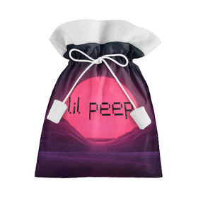 Подарочный 3D мешок с принтом lil peep(Black Logo) в Новосибирске, 100% полиэстер | Размер: 29*39 см | cry baby | lil peep | logo | rap | заход солнца | знаменитости. эмо | известный исполнитель | неон | пип | редактируемое лого | реп | розоватый оттенок | рок | рэп | яркий фон