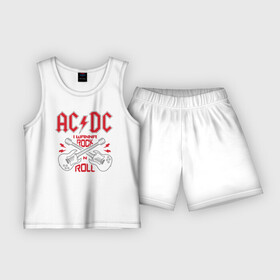 Детская пижама с шортами хлопок с принтом AC DC в Новосибирске,  |  | ac dc | acdc | acdc ас дс | австралийская | ангус янг | асдс | блюз | группа | крис слэйд | метал | молния | музыка | певцы | рок | рок н ролл | стиви янг | хард | хардрок | эксл роуз