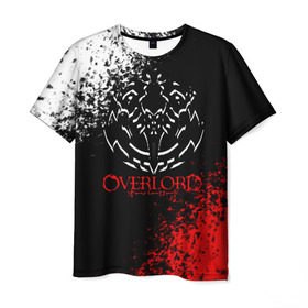 Мужская футболка 3D с принтом Overlord в Новосибирске, 100% полиэфир | прямой крой, круглый вырез горловины, длина до линии бедер | overlord | аниме | гранж | лого | логотип | оверлорд | сериал | текстура
