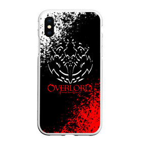 Чехол для iPhone XS Max матовый с принтом Overlord в Новосибирске, Силикон | Область печати: задняя сторона чехла, без боковых панелей | overlord | аниме | гранж | лого | логотип | оверлорд | сериал | текстура