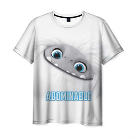 Мужская футболка 3D с принтом ABOMINABLE (Эверест) в Новосибирске, 100% полиэфир | прямой крой, круглый вырез горловины, длина до линии бедер | Тематика изображения на принте: abominable | детям | для детей | ети | йети | лу | мультфильм | отвратительный | чудовище | эверест