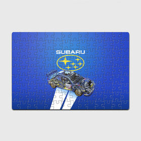 Пазл магнитный 126 элементов с принтом Subaru в Новосибирске, полимерный материал с магнитным слоем | 126 деталей, размер изделия —  180*270 мм | Тематика изображения на принте: sti | subaru | subaru impreza | subaru impreza wrx sti | subaru sti | субару | субару импреза