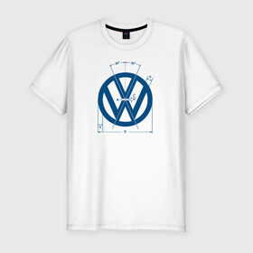 Мужская футболка премиум с принтом Volkswagen в Новосибирске, 92% хлопок, 8% лайкра | приталенный силуэт, круглый вырез ворота, длина до линии бедра, короткий рукав | Тематика изображения на принте: golf | golf gti | volkswagen | вольксваген | фолькс ваген | фольксваген