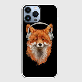 Чехол для iPhone 13 Pro Max с принтом Лиса в наушниках в Новосибирске,  |  | Тематика изображения на принте: 20 | 2020 | 2k20 | 2к20 | animal | animals | forest | fox | headphones | music | new year | redhead | smile | животное | животные | зима | лес | лис | лиса | лисица | музыка | наушники | новый год | рыжая | смайл | улыбка | фыр