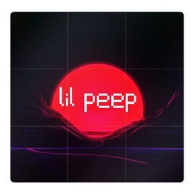 Магнитный плакат 3Х3 с принтом lil peep(the red sun) в Новосибирске, Полимерный материал с магнитным слоем | 9 деталей размером 9*9 см | 