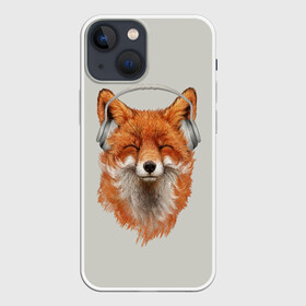 Чехол для iPhone 13 mini с принтом Лиса в наушниках в Новосибирске,  |  | 20 | 2020 | 2k20 | 2к20 | animal | animals | forest | fox | headphones | music | new year | redhead | smile | животное | животные | зима | лес | лис | лиса | лисица | музыка | наушники | новый год | рыжая | смайл | улыбка | фыр