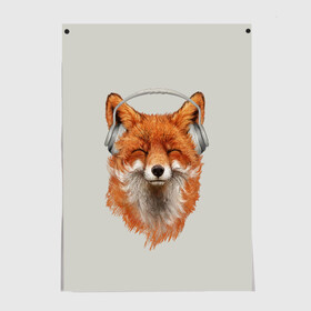 Постер с принтом Лиса в наушниках в Новосибирске, 100% бумага
 | бумага, плотность 150 мг. Матовая, но за счет высокого коэффициента гладкости имеет небольшой блеск и дает на свету блики, но в отличии от глянцевой бумаги не покрыта лаком | 20 | 2020 | 2k20 | 2к20 | animal | animals | forest | fox | headphones | music | new year | redhead | smile | животное | животные | зима | лес | лис | лиса | лисица | музыка | наушники | новый год | рыжая | смайл | улыбка | фыр