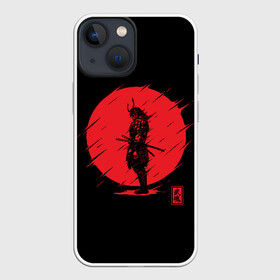 Чехол для iPhone 13 mini с принтом Samurai в Новосибирске,  |  | ahegao | anime | blood | japan | samurai | senpai | warior | аниме | ахегао | воин | катана | кровавая | кровавый | кровь | луна | самураи | самурай | семпай | сенпай | солнце | япония