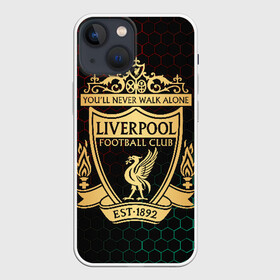 Чехол для iPhone 13 mini с принтом Ливерпуль в Новосибирске,  |  | liverpool | liverpool fc | ynwa | you never walk alone | ливерпуль | фан ливерпуля | фанатская | футбол | футболист | футбольный клуб | энфильд