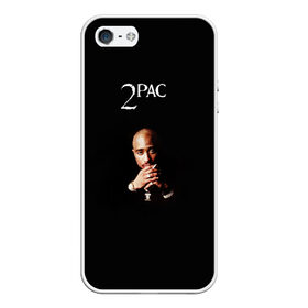 Чехол для iPhone 5/5S матовый с принтом 2Pac в Новосибирске, Силикон | Область печати: задняя сторона чехла, без боковых панелей | 2pac | all eyez on me | thug life | tupac | tupac shakur | тупак