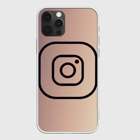 Чехол для iPhone 12 Pro Max с принтом instagram(simple logo) в Новосибирске, Силикон |  | Тематика изображения на принте: instagram | logo | инстаграм | лого | мягкие цвета | приложение | простая картинка | фотоаппарат | черная картинка | черный | черный значок | черный цвет