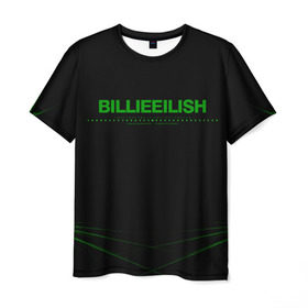 Мужская футболка 3D с принтом Billie Eilish. в Новосибирске, 100% полиэфир | прямой крой, круглый вырез горловины, длина до линии бедер | bili | billie eilish | били | билли айлиш | музыка