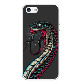 Чехол для iPhone 5/5S матовый с принтом Viper в Новосибирске, Силикон | Область печати: задняя сторона чехла, без боковых панелей | animals | art | poison | snake | venom | venomous | viper | арт | гадюка | животное | животные | змеи | змей | змея | картинка | картинки | прикольная | прикольные | яд | ядовитая | ядовитый