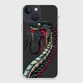 Чехол для iPhone 13 mini с принтом Viper в Новосибирске,  |  | animals | art | poison | snake | venom | venomous | viper | арт | гадюка | животное | животные | змеи | змей | змея | картинка | картинки | прикольная | прикольные | яд | ядовитая | ядовитый