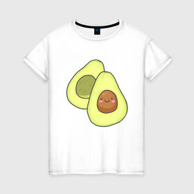 Женская футболка хлопок с принтом Авокадо в Новосибирске, 100% хлопок | прямой крой, круглый вырез горловины, длина до линии бедер, слегка спущенное плечо | avocados | авокадо | веганский | вегетарианский | вегетарианское | еда | едой | еды | зеленое | зелёные | зеленый | фрукт | фруктами | фруктовое | фруктовый | фрукты